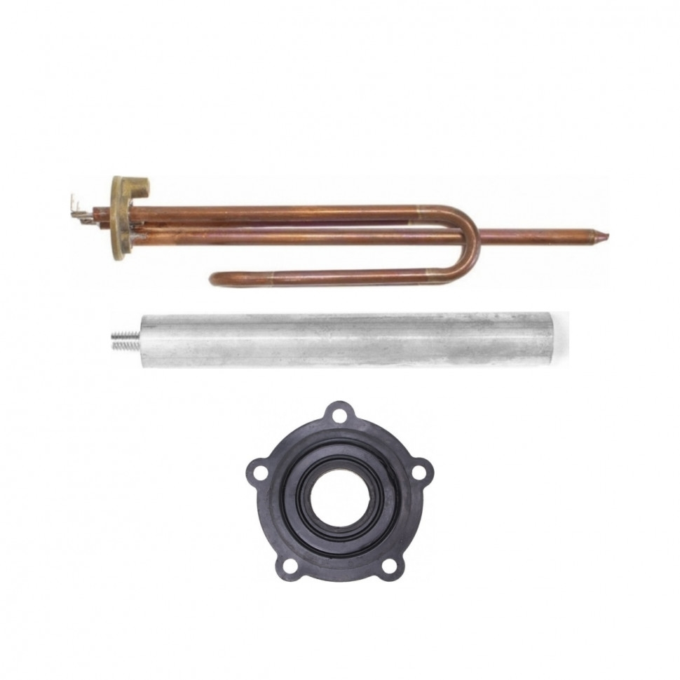 Комплект ТЭН 1,5кВт (1500Вт) RCF для водонагревателя Ariston, трубка под термостат D10мм + прокладка + анод, 20460K4 Комплект ТЭН 1,5кВт (1500Вт) RCF для водонагревателя Ariston, трубка под термостат D10мм + прокладка + анод, 20460K4