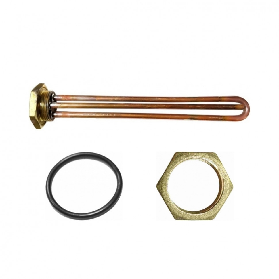 Комплект ТЭН 1,5кВт (1500Вт) RDT резьбовой 42мм для Ariston, De Luxe, Real, Thermex + прокладка + контргайка, 182222K Комплект ТЭН 1,5кВт (1500Вт) RDT резьбовой 42мм для Ariston, De Luxe, Real, Thermex + прокладка + контргайка, 182222K