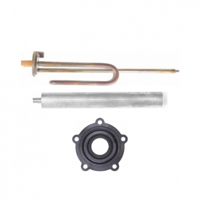 Комплект ТЭН 1,5кВт (1500Вт) RCF для водонагревателя Ariston + прокладка + анод, R184280K4