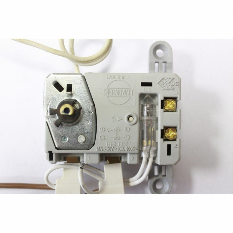 Термостат регулируемый защитный для водонагревателя Ariston 16А/10А до 76°С с термозащитой на 94°С капиллярный, с проводами, 341600